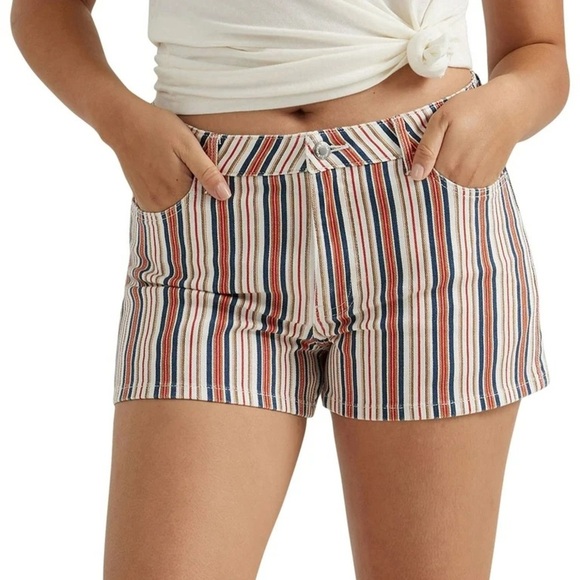 Wrangler Pants - Wrangler Vintage Short Mid-Rise American Stripe Shorts NWT Size 10